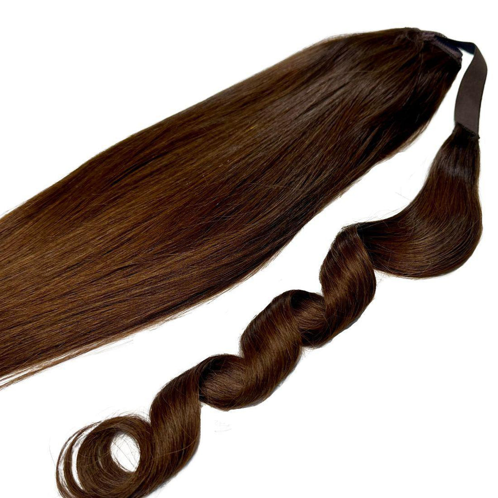 Dark Brown 100% Human Hair Ponytail Extension by Private Label