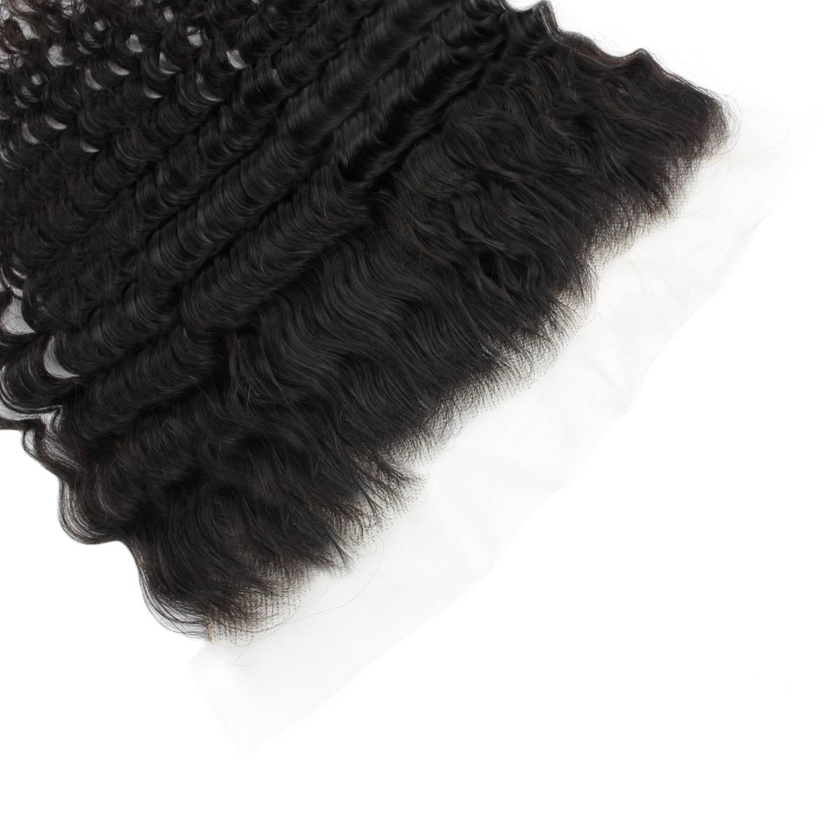 Deep Wave 13x4 Transparent Lace Human Hair Frontal by Private Label