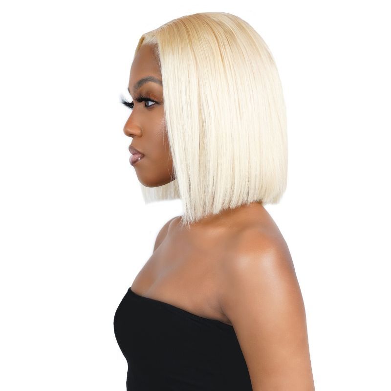 Blonde Straight 13x4 Transparent Lace 100% Human Hair Bob Wig by Private Label