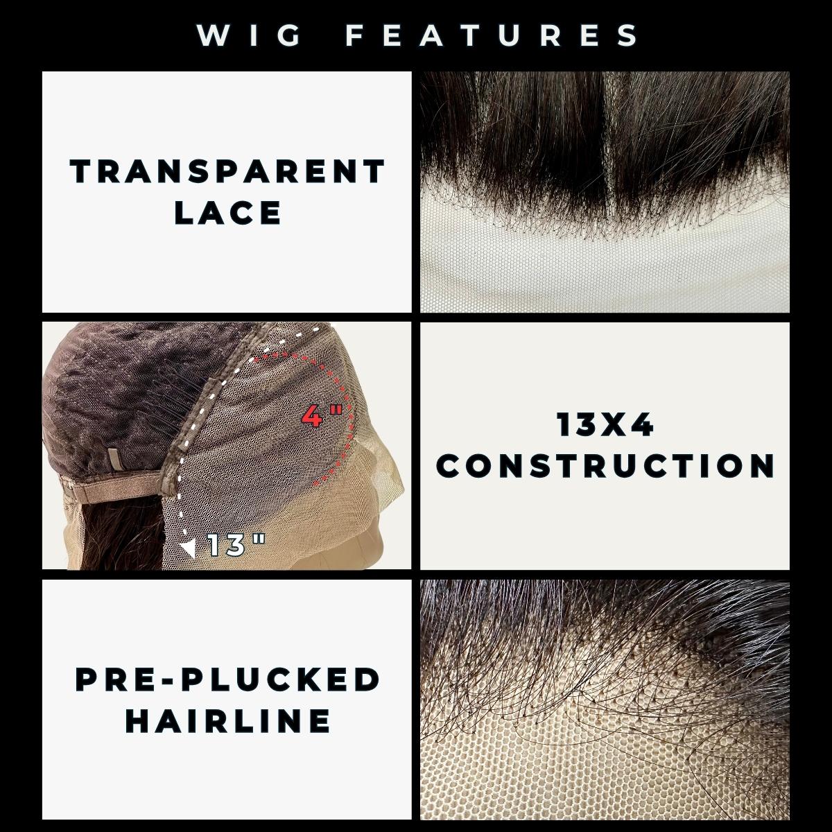 Blonde Straight 4x4 Transparent Lace 100% Human Hair Bob Wig by Private Label