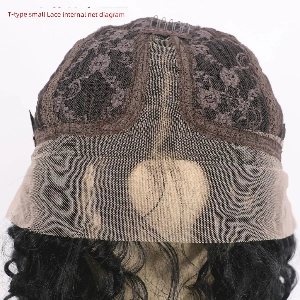 13x6 Lace Front Curly Bob Wig with Bangs | Black Cosplay Wig | Heat Resistant Synthetic Hair by Luxegan