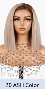 Ombre Frost Brown Wear and Go 24' Glueless Lace Front Wig Body Wave Brazilian Human Hair by Zernabella