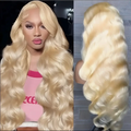 30 Inch HD 13x4 Blonde Body Wave Human Hair Wig by Royalessencelux