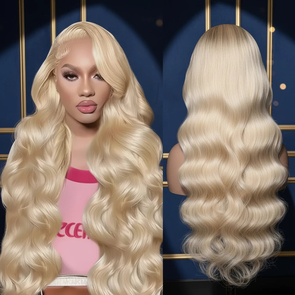 30 Inch HD 13x4 Blonde Body Wave Human Hair Wig by Royalessencelux