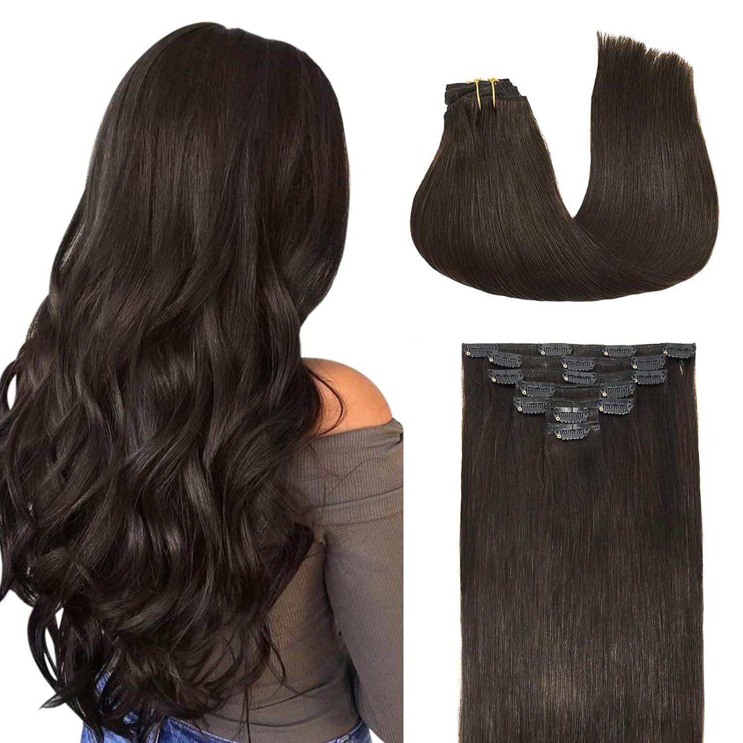 VIP Clip Extensions / Silky Straight - 18" (140 g ) ClipeX System by VIP Extensions