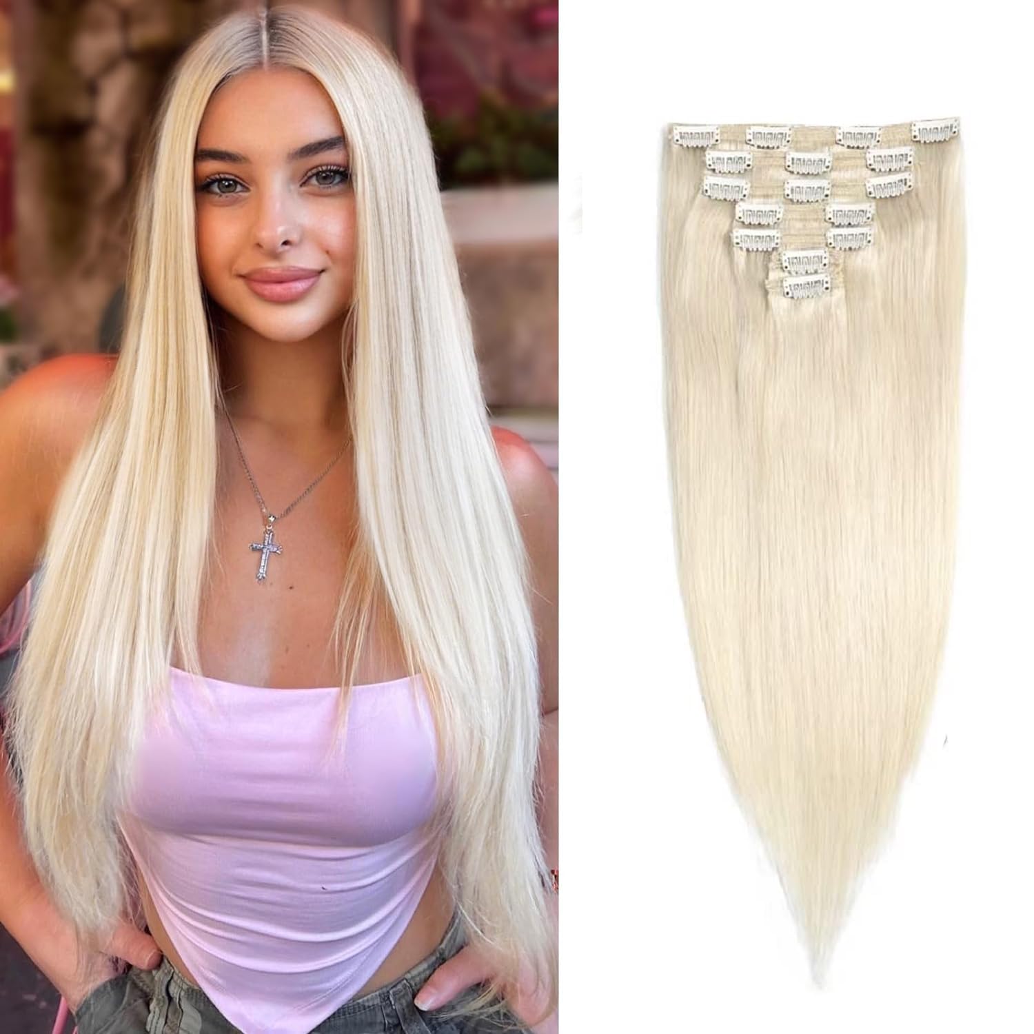 VIP Clip Extensions / Silky Straight - 18" (140 g ) ClipeX System by VIP Extensions