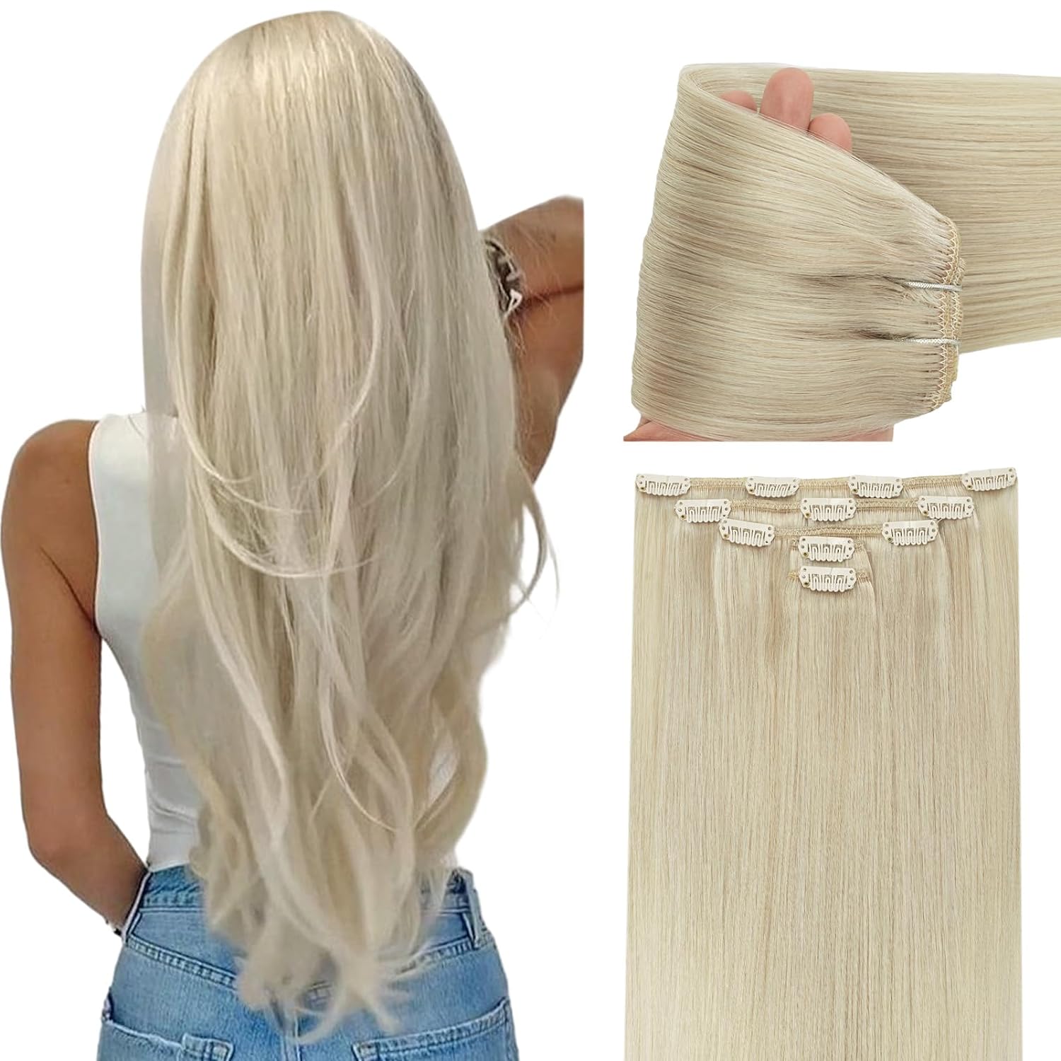 VIP Clip Extensions / Silky Straight - 18" (140 g ) ClipeX System by VIP Extensions