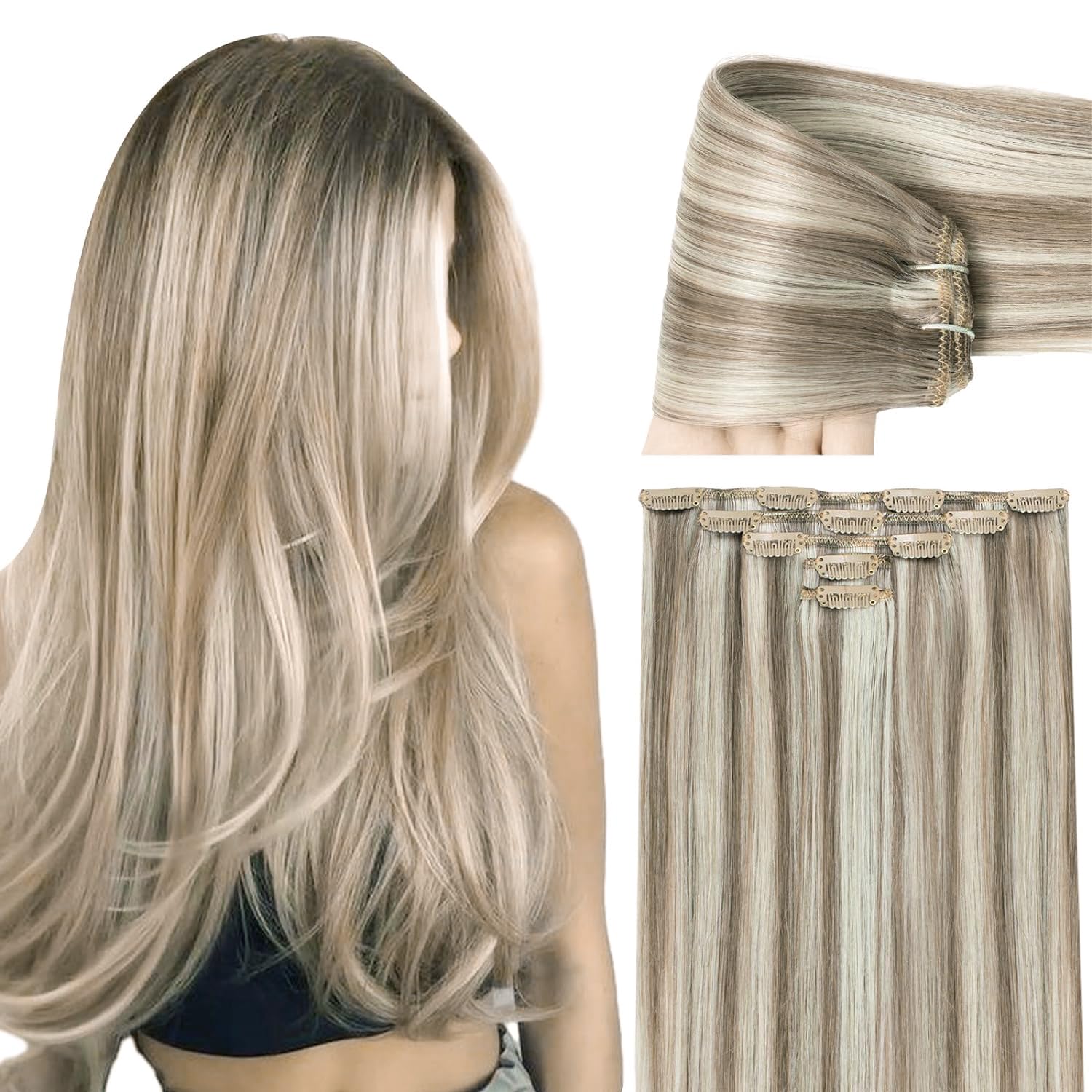VIP Clip Extensions / Silky Straight - 18" (140 g ) ClipeX System by VIP Extensions