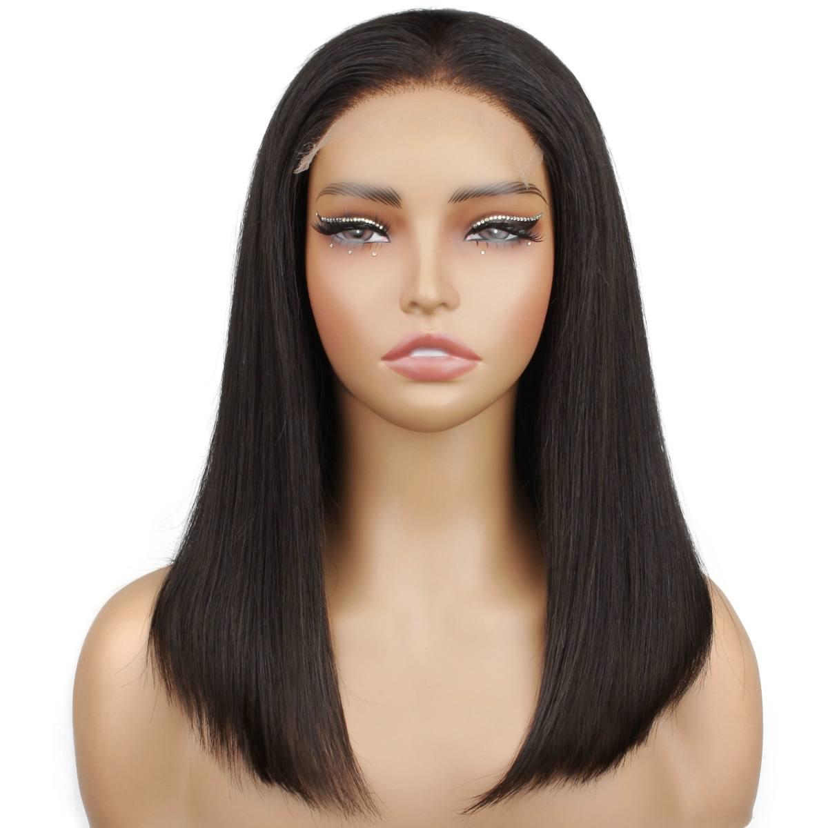 Straight 5x5 HD Lace Closure 100% Human Hair Bob Wig by Private Label