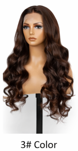Light Ash Blonde Balayage Wig 24' Human Hair Body Wave Wear and Go Glueless Blonde Prebleached by Zernabella