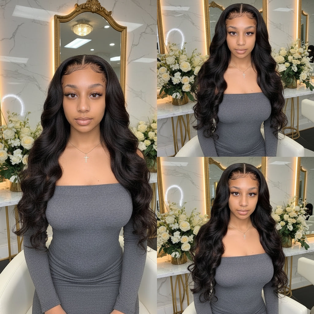 Loose Deep Wave13x4 Transparent Lace Human Hair Sleeve by LadyShow.Store