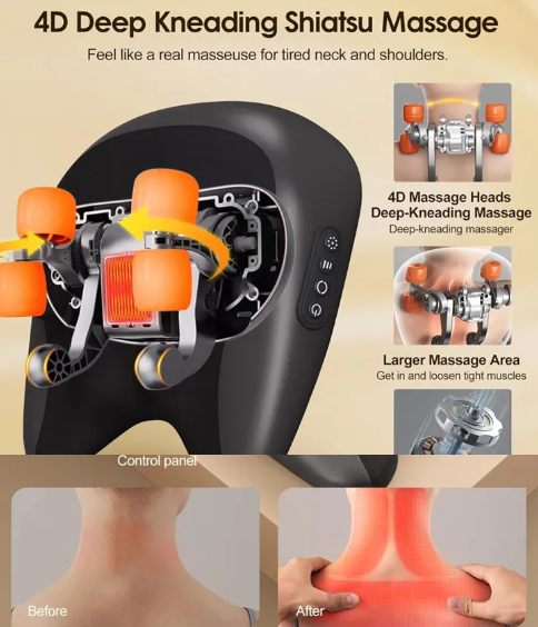 Neck & Shoulder Massage Pillow by Ovriluxe Enterprises llc