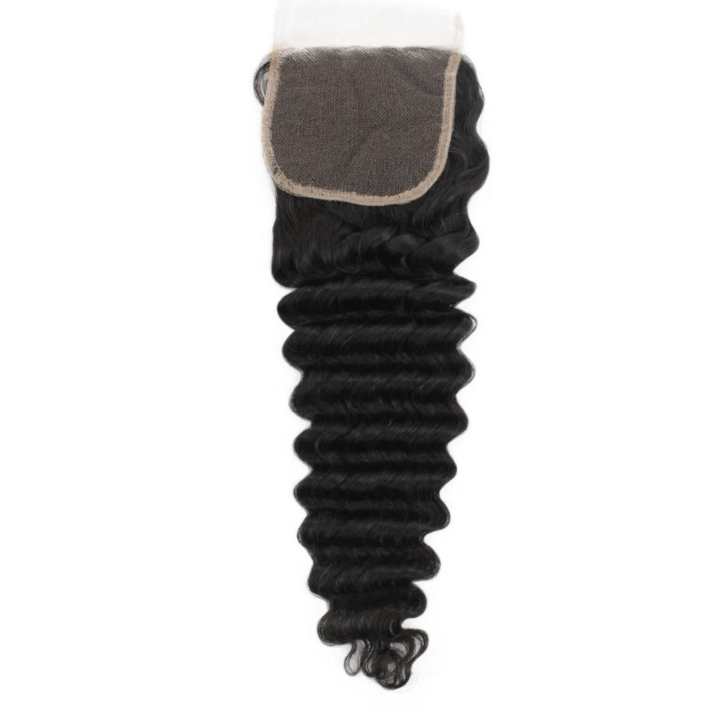 Deep Wave 4x4 HD Lace Human Hair Closure by Private Label