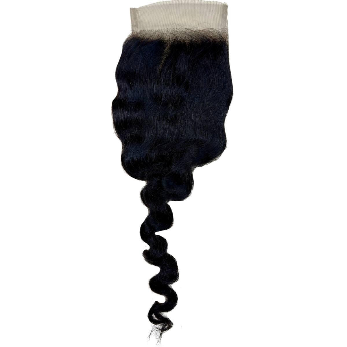 Loose Wave 4x4 Transparent Lace Human Hair Closure by Private Label
