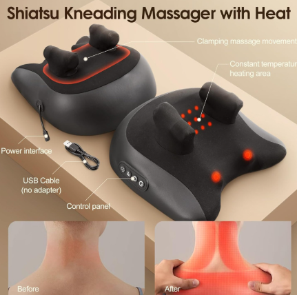 Neck & Shoulder Massage Pillow by Ovriluxe Enterprises llc