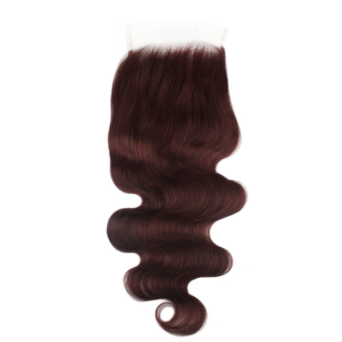 Burgundy Body Wave 5x5 HD Lace Human Hair Closure by Private Label