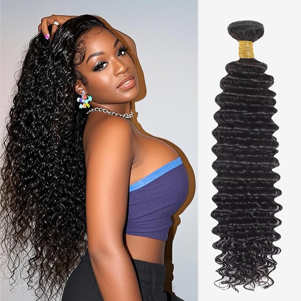 Brazilian Virgin Hair Bundles Deep Wave Human Hair Extensions by Lady Ros
