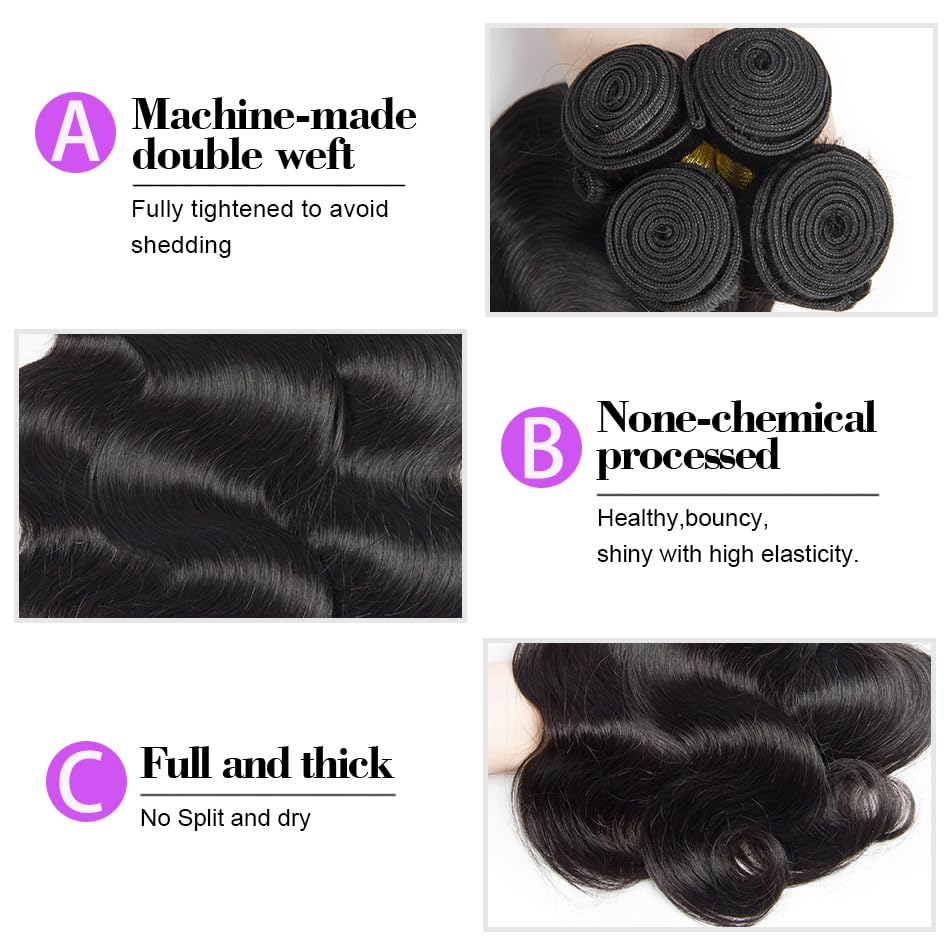 Brazilian Virgin Hair Bundles Deep Wave Human Hair Extensions by Lady Ros