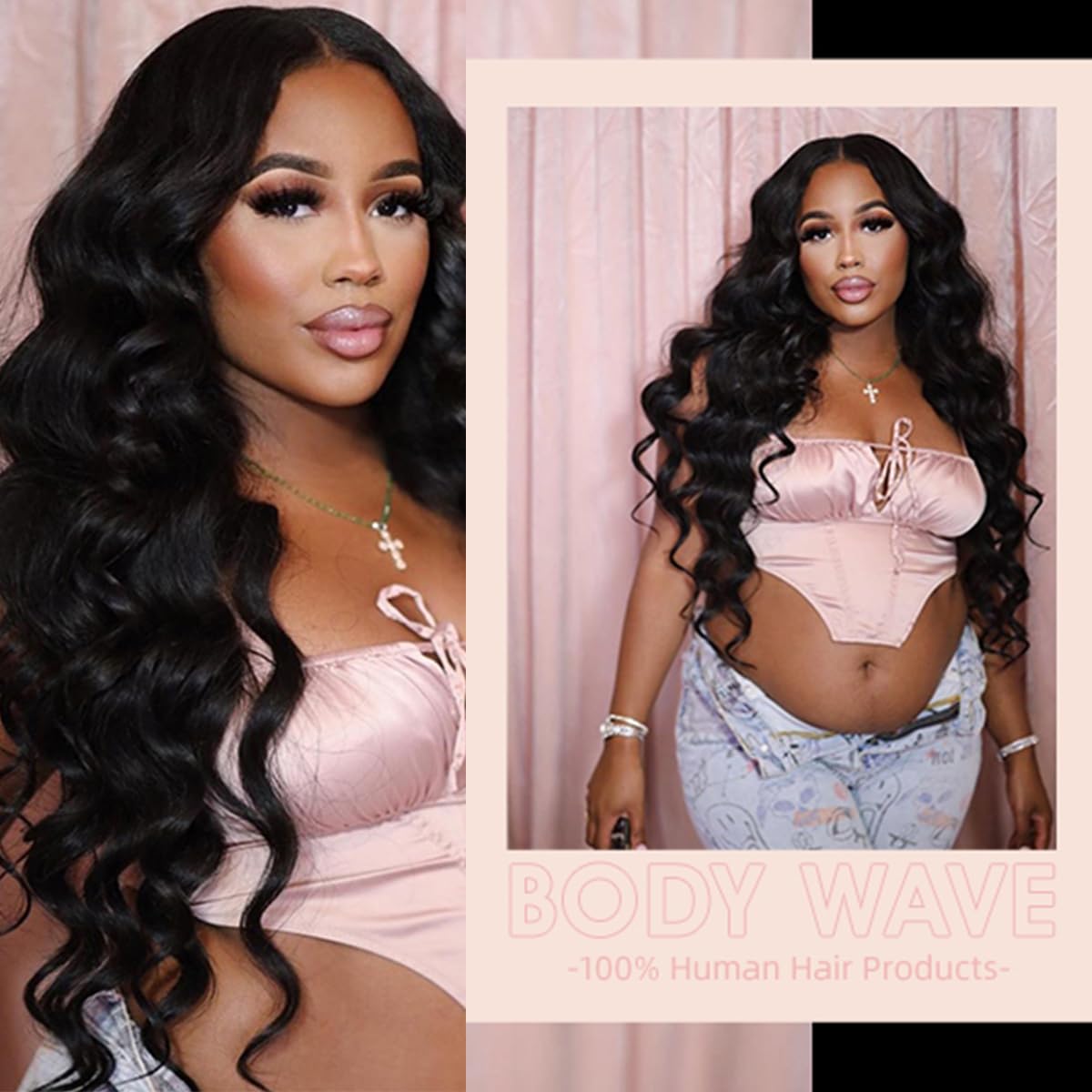 Brazilian Virgin Hair Bundles Deep Wave Human Hair Extensions by Lady Ros