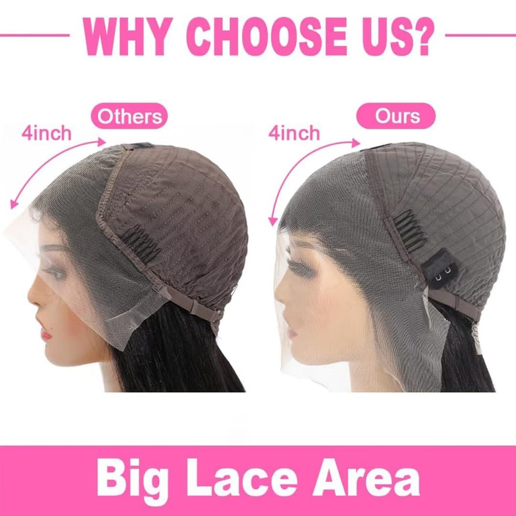 Body Wave Lace Front Wigs Human Hair Pre Plucked 180 Density 26 Inch 13x4 HD by Take It or Leave It
