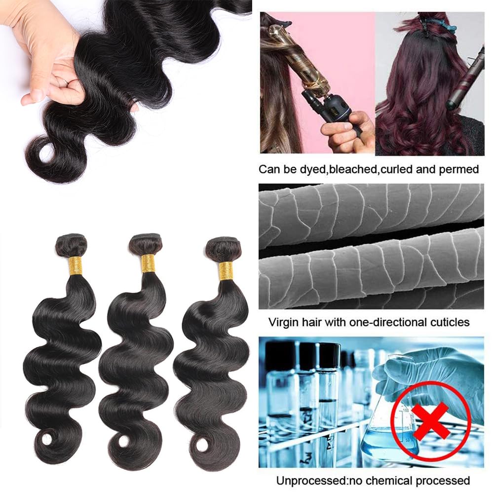 Brazilian Virgin Hair Bundles Deep Wave Human Hair Extensions by Lady Ros