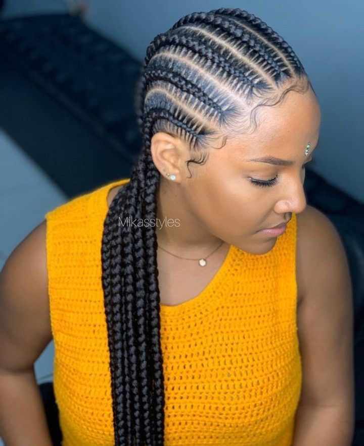 36" Jumbo Knotless Box Braids Wig | Incoo Full Lace Cornrow Wig | Transparent Lace | African Braided Hair by Luxegan