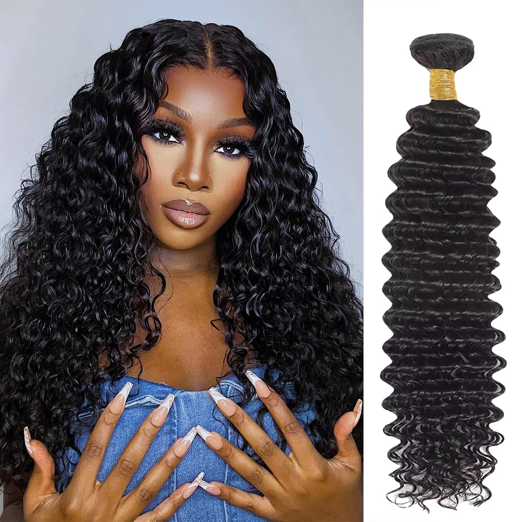 Brazilian Virgin Hair Bundles Deep Wave Human Hair Extensions by Lady Ros