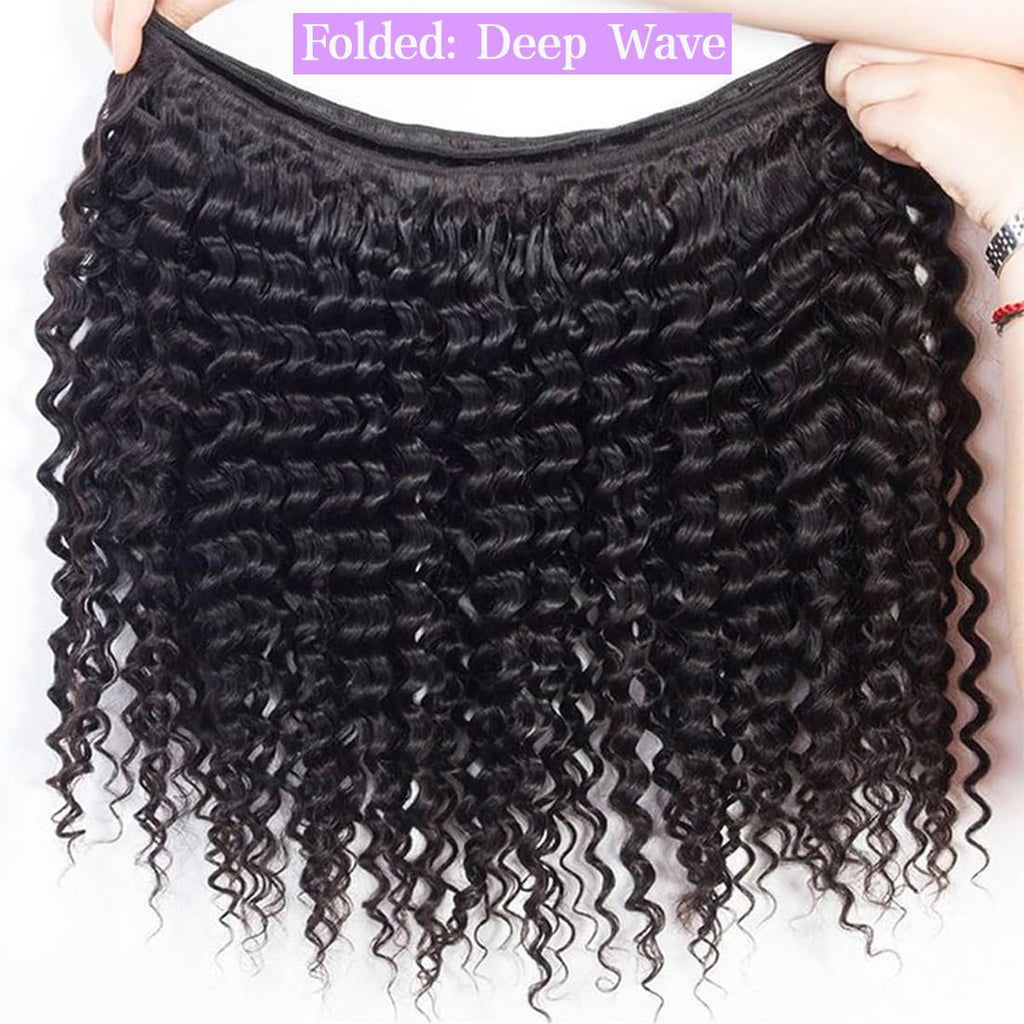Brazilian Virgin Hair Bundles Deep Wave Human Hair Extensions by Lady Ros