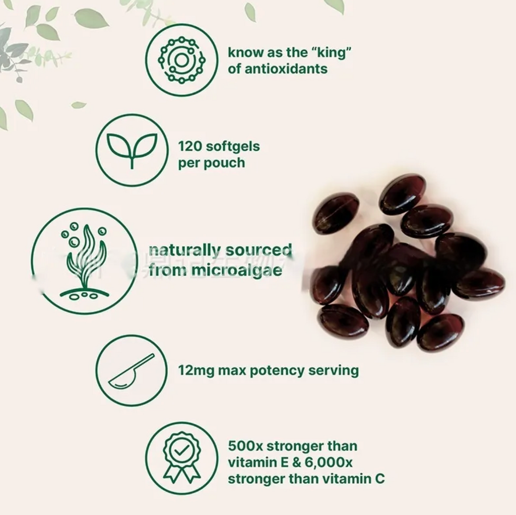 Astaxanthin Soft Capsules – 120 Tablets by Ovriluxe Enterprises llc
