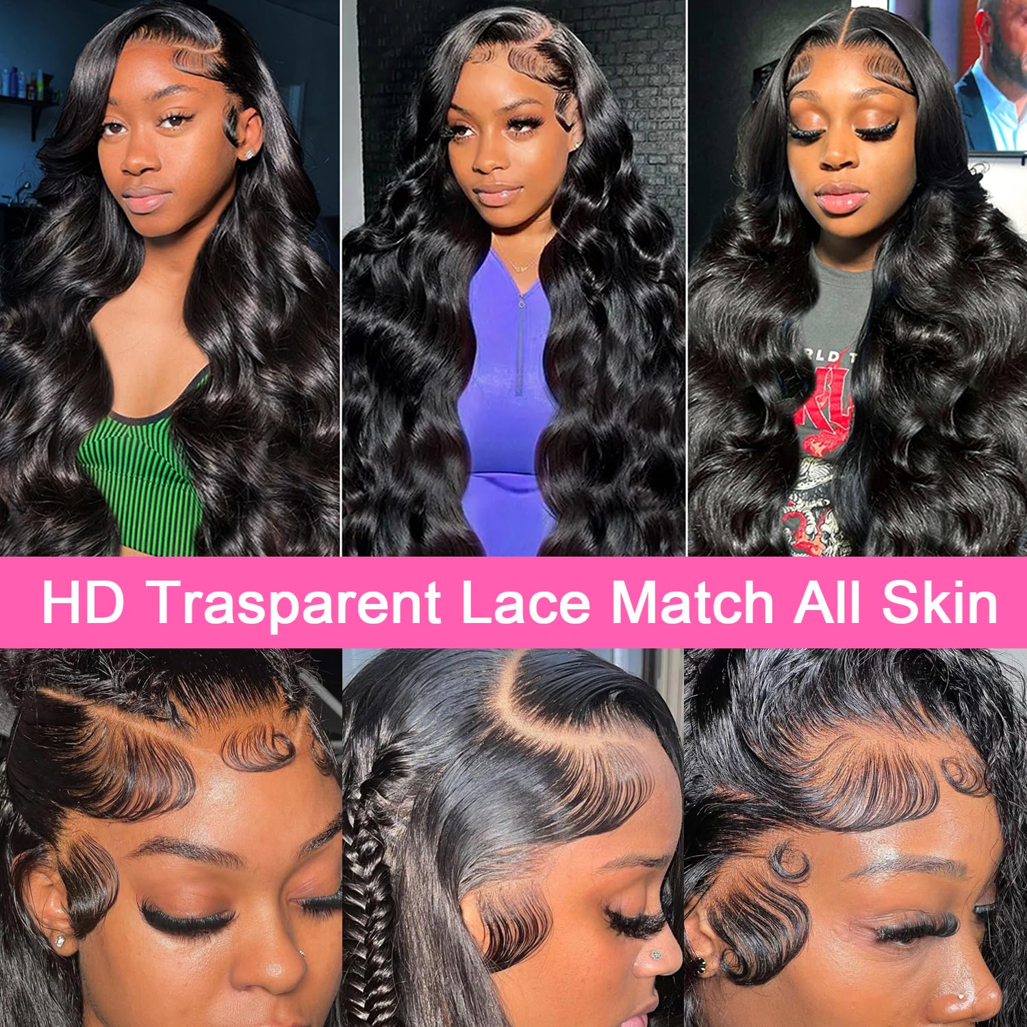 Body Wave Lace Front Wigs Human Hair Pre Plucked 180 Density 26 Inch 13x4 HD by Take It or Leave It