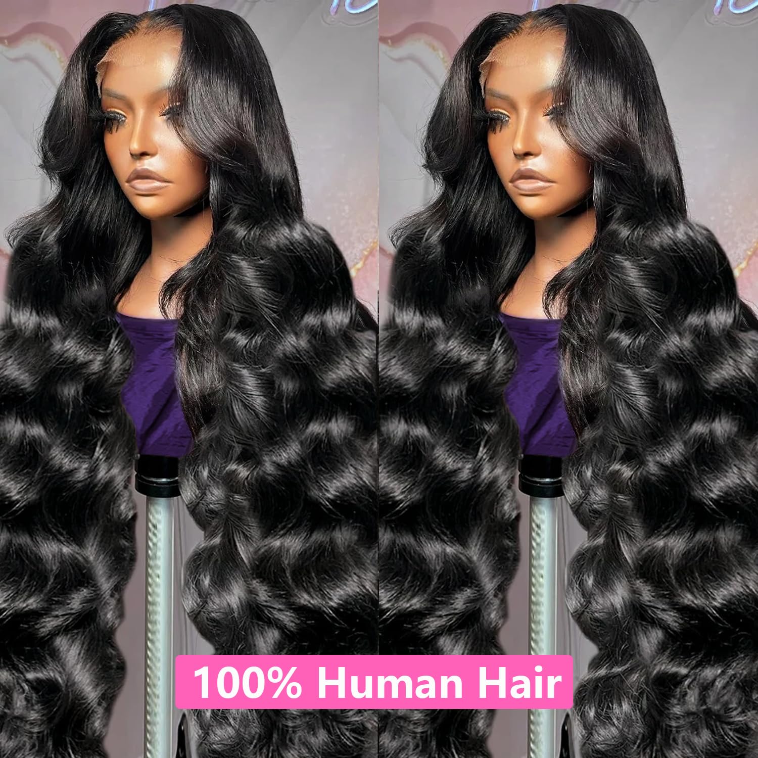 Body Wave Lace Front Wigs Human Hair Pre Plucked 180 Density 26 Inch 13x4 HD by Take It or Leave It