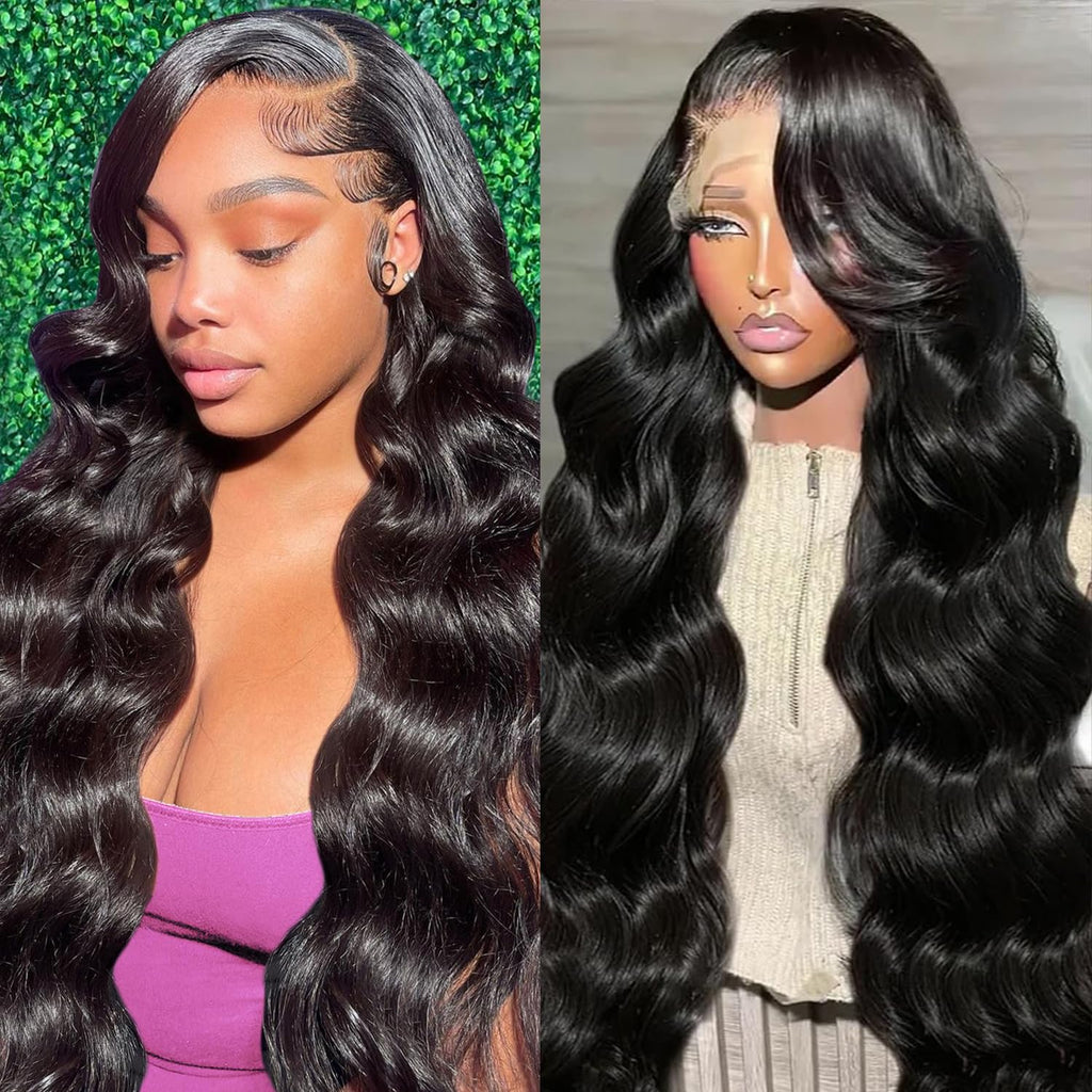 Body Wave Lace Front Wigs Human Hair Pre Plucked 180 Density 26 Inch 13x4 HD by Take It or Leave It