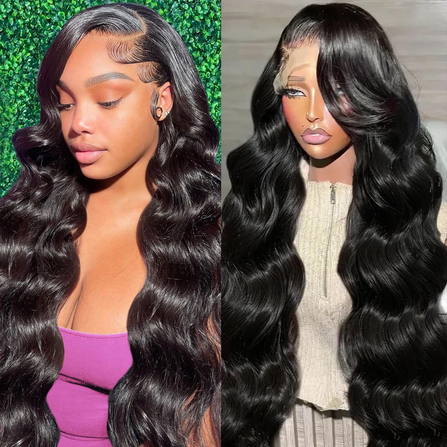 Body Wave Lace Front Wigs Human Hair Pre Plucked 180 Density 26 Inch 13x4 HD by Take It or Leave It