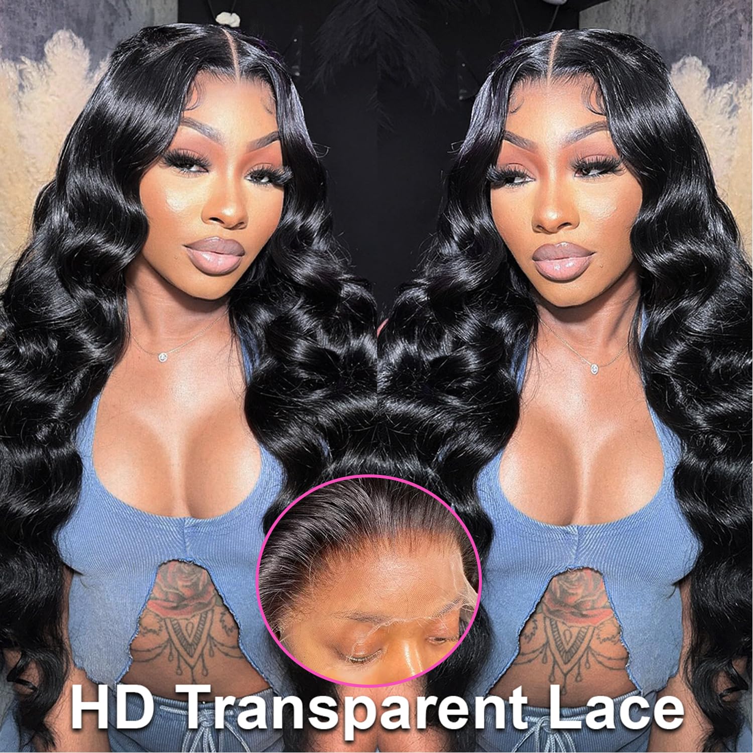 Body Wave Lace Front Wigs Human Hair Pre Plucked 180 Density 26 Inch 13x4 HD by Take It or Leave It