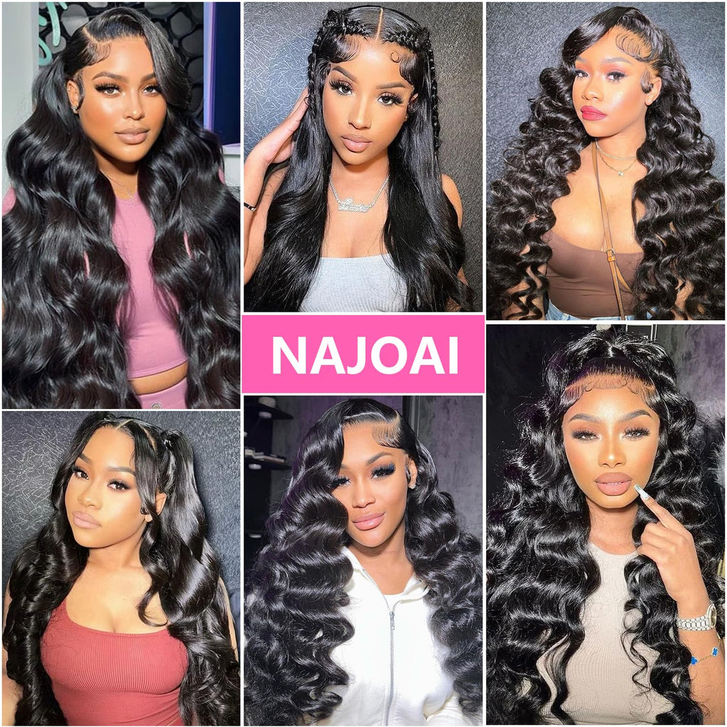 Body Wave Lace Front Wigs Human Hair Pre Plucked 180 Density 26 Inch 13x4 HD by Take It or Leave It