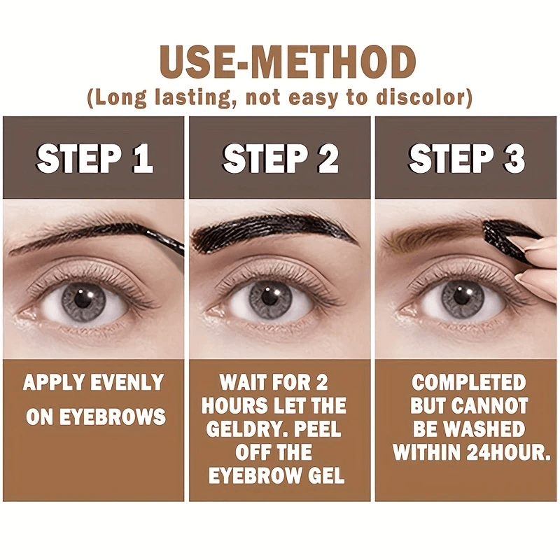 Easy Peel Off Eyebrow Gel Long-Lasting, Waterproof & Smudge Proof by CartRare