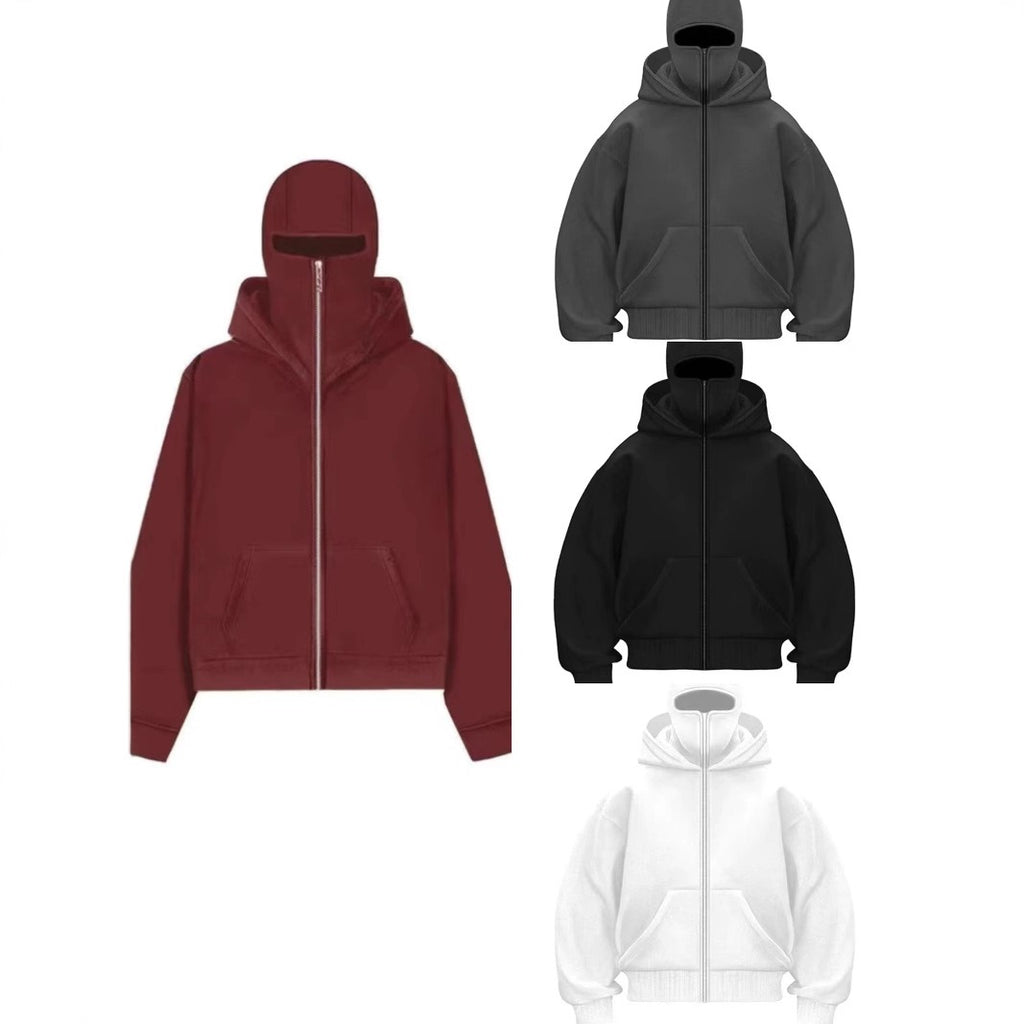 Men's Hooded Zip-Up Baseball Jacket by Ovriluxe Enterprises llc