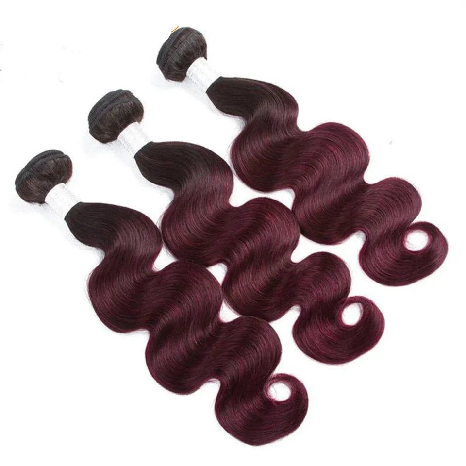 Rebecca Ombre Body Wave Human Hair Bundles | 1B/4/27/30/99J/613 Blonde Two & Three-Tone Remy Weave Deals by Luxegan