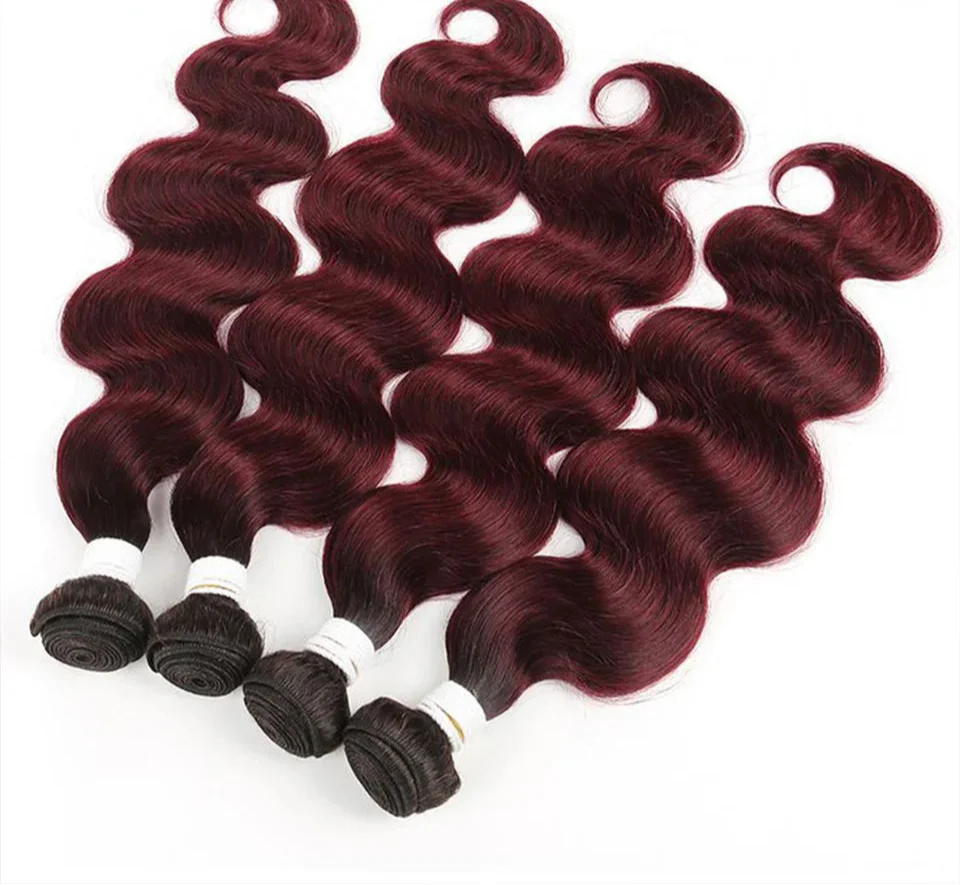 Rebecca Ombre Body Wave Human Hair Bundles | 1B/4/27/30/99J/613 Blonde Two & Three-Tone Remy Weave Deals by Luxegan