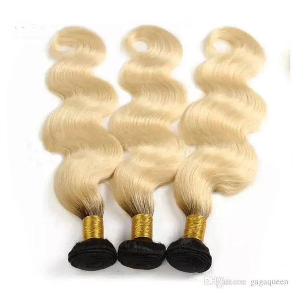 Rebecca Ombre Body Wave Human Hair Bundles | 1B/4/27/30/99J/613 Blonde Two & Three-Tone Remy Weave Deals by Luxegan