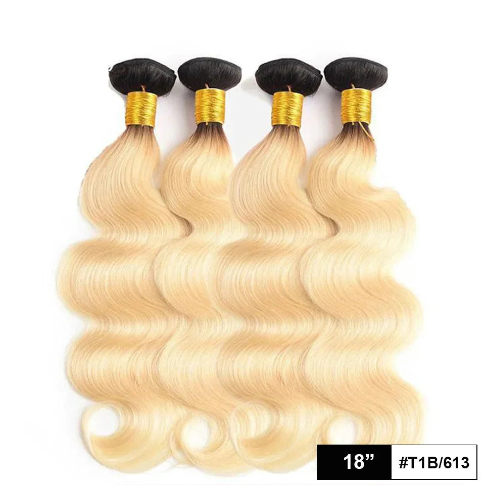 Rebecca Ombre Body Wave Human Hair Bundles | 1B/4/27/30/99J/613 Blonde Two & Three-Tone Remy Weave Deals by Luxegan