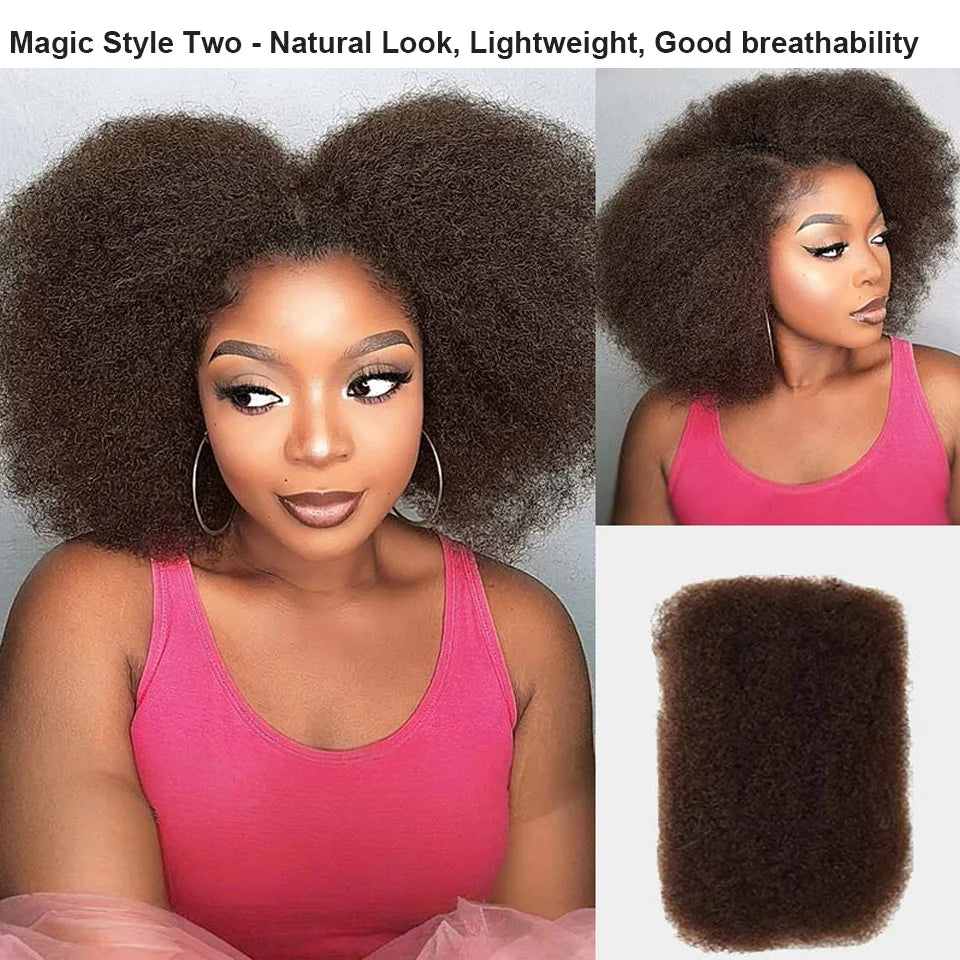 Afro Kinky Bulk Braiding Hair Extensions | 100% Human Hair | Lightweight & Natural Colors | 50g/Pack by Luxegan