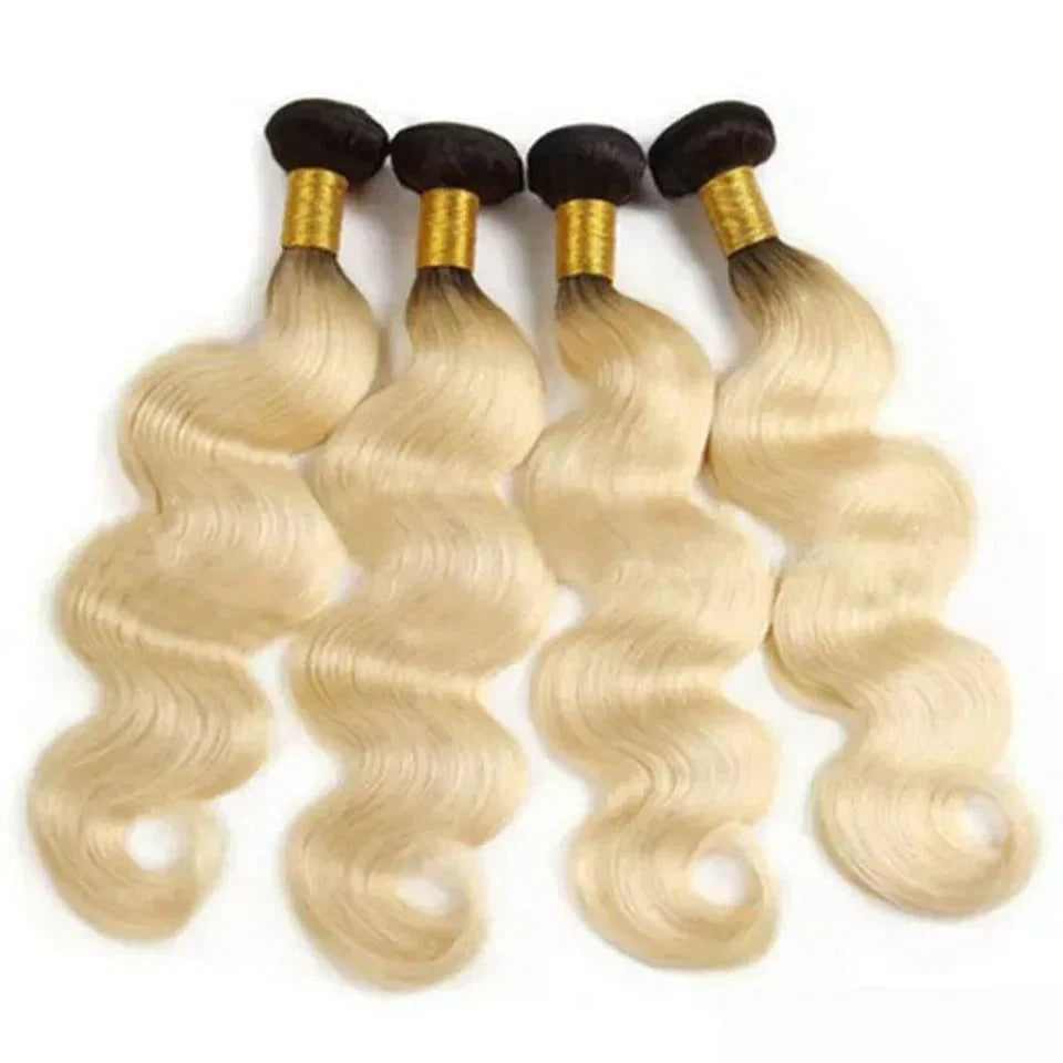 Rebecca Ombre Body Wave Human Hair Bundles | 1B/4/27/30/99J/613 Blonde Two & Three-Tone Remy Weave Deals by Luxegan