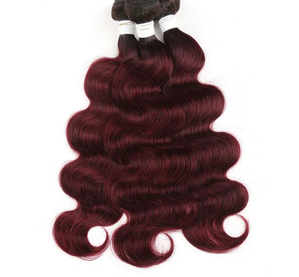 Rebecca Ombre Body Wave Human Hair Bundles | 1B/4/27/30/99J/613 Blonde Two & Three-Tone Remy Weave Deals by Luxegan