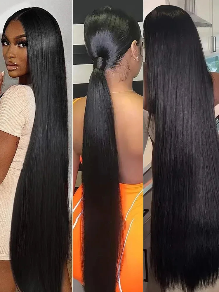 YKB 30 40 Inch Bone Straight Indian Virgin Remy Human Hair Bundles Deal | 12A Raw Hair Extensions | Natural Color | 3 or 4 Bundles by Luxegan