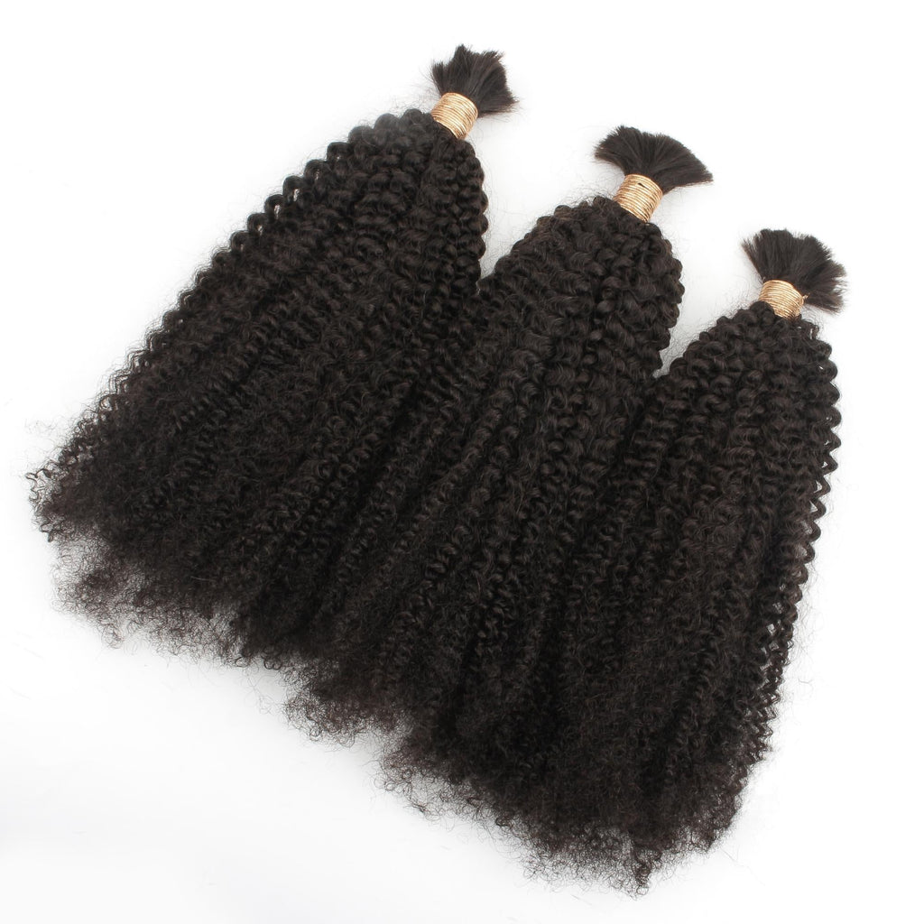 Afro Kinky Bulk 100% Human Braiding Hair by Private Label
