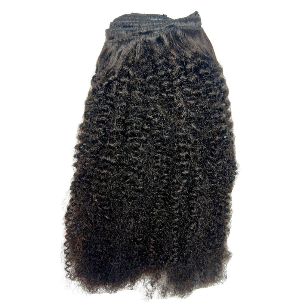 Afro Kinky Curly Clip-In 100% Human Hair Extensions by Private Label