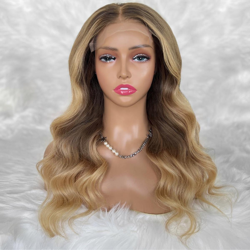 Aubrey Glueless 5x5 HD Lace Professionally Colored 100% Human Hair Closure Wig by Private Label