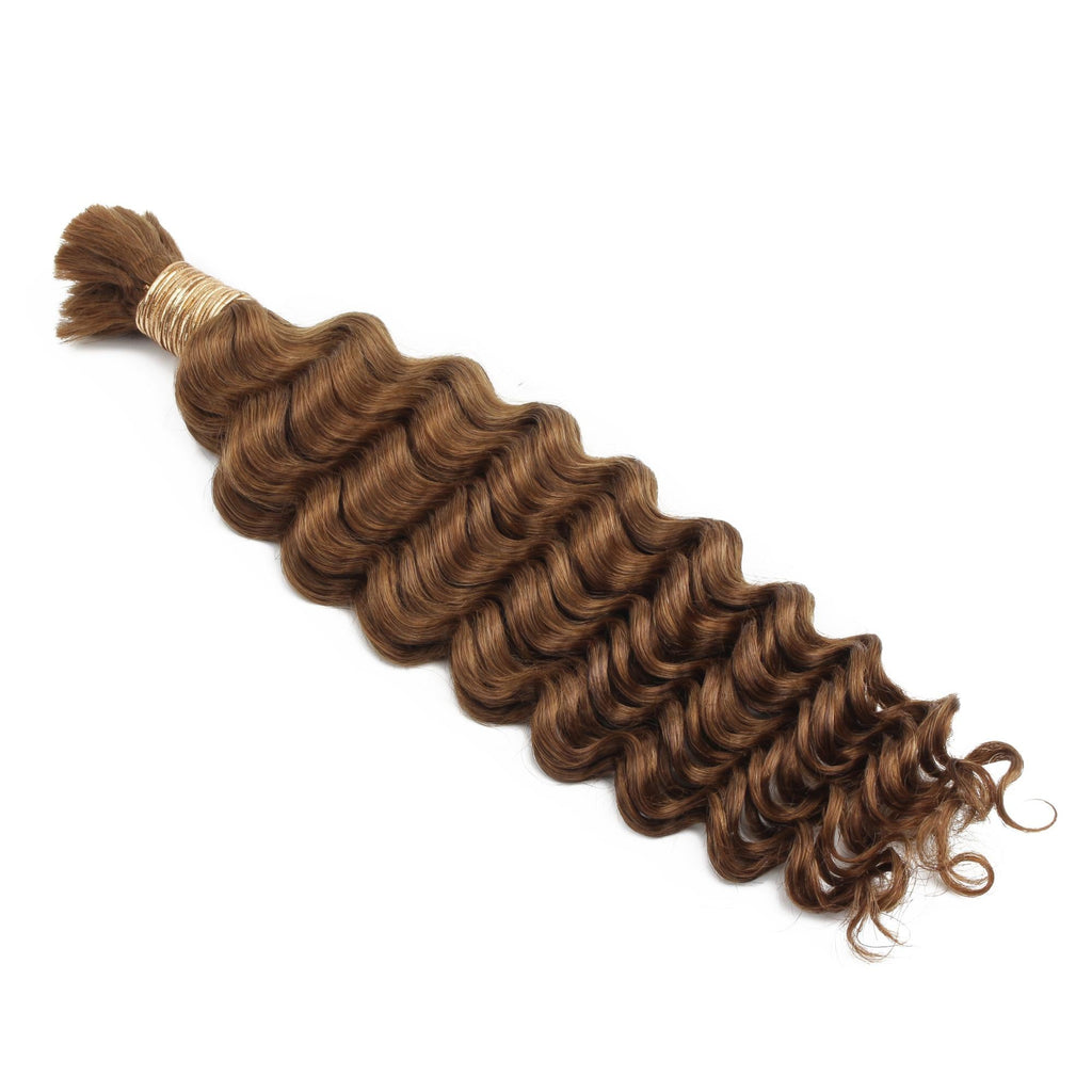 Auburn Deep Wave Bulk 100% Human Braiding Hair by Private Label