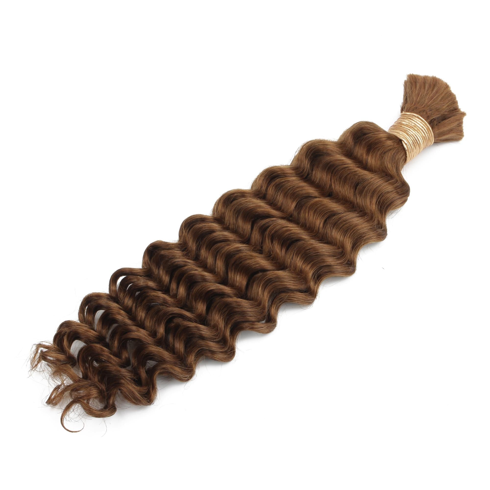 Auburn Deep Wave Bulk 100% Human Braiding Hair by Private Label